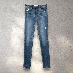 Abercrombie & Fitch Super Skinny Ankle High Rise Jeans Womens 6R Medium Wash Y2K